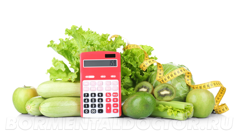 фрукты овощи и калькулятор