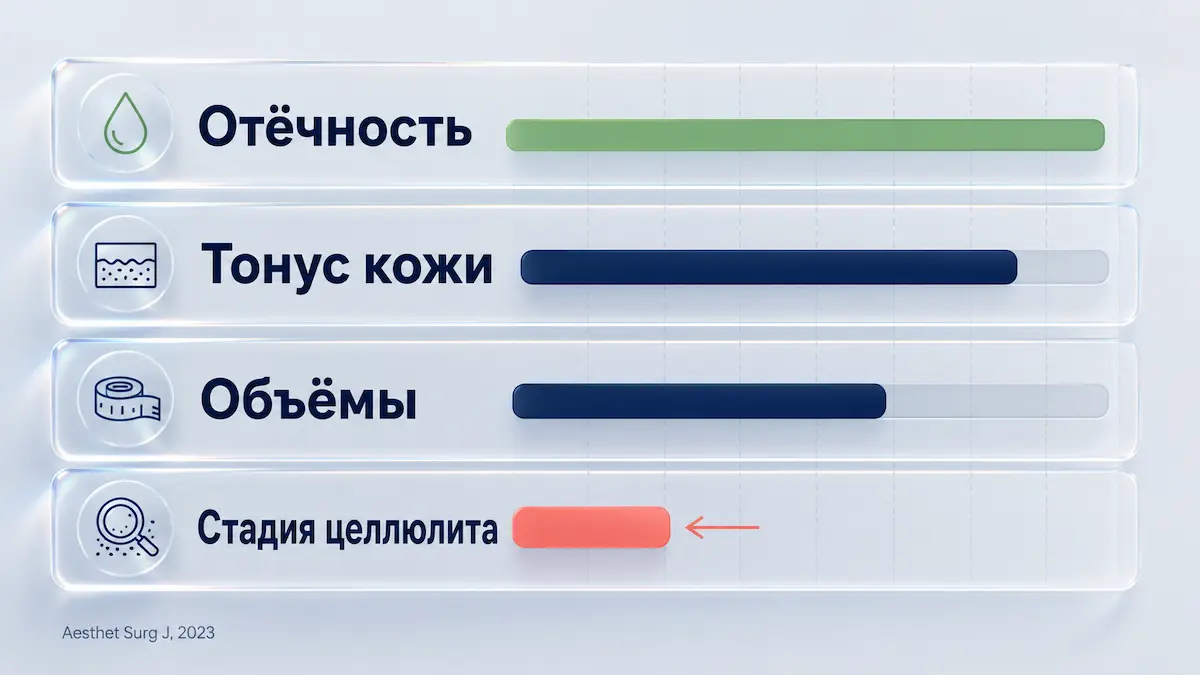 На что влияет Бьютилайзер RSL: отёчность, тонус кожи, объёмы и стадия целлюлита