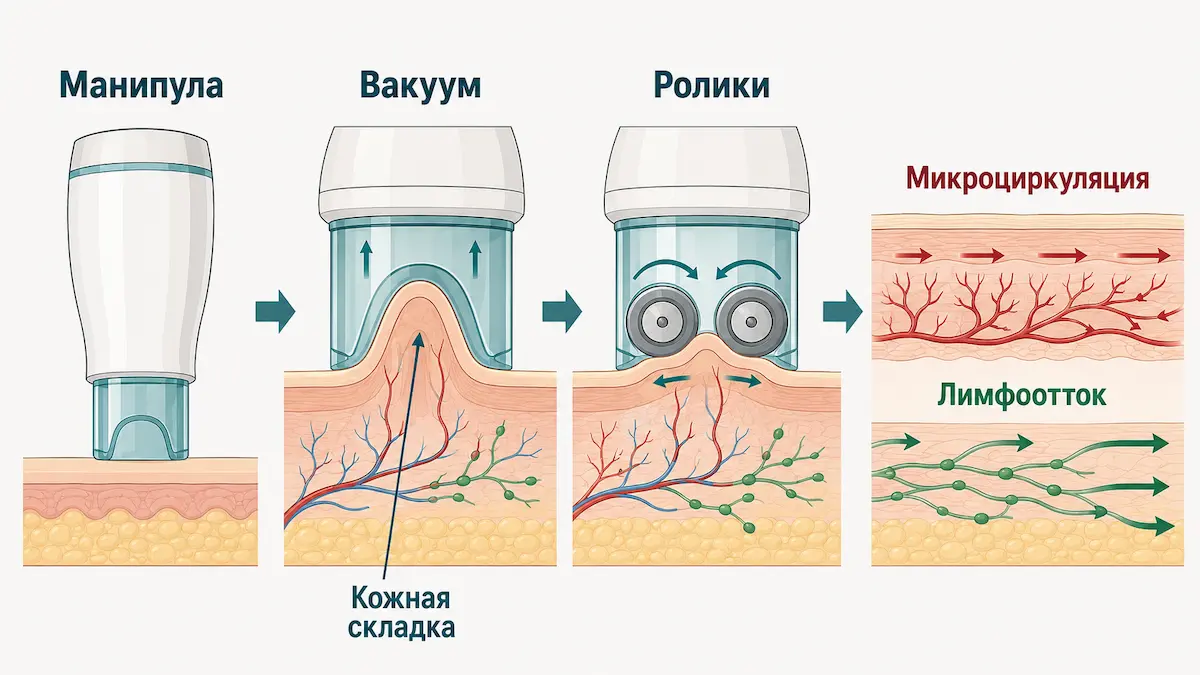 Как работает LPG-массаж: вакуум, ролики, лимфодренаж