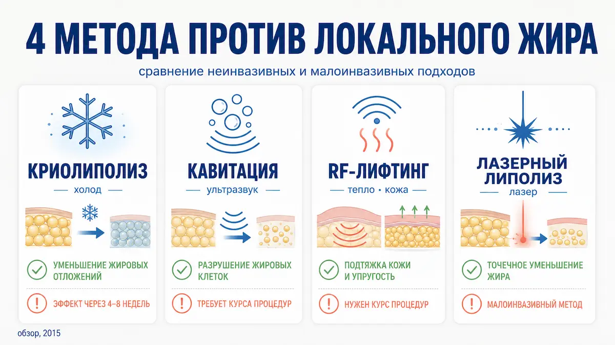 Локальный жир на животе и боках: какой аппарат его убирает &mdash; сравнение методов