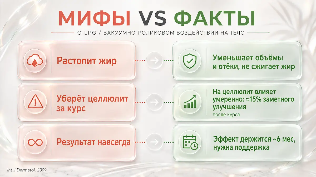 LPG-массаж в СПб: мифы и факты о результате процедуры