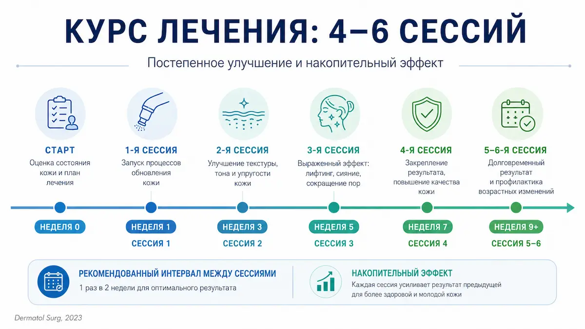 RF-лифтинг ScarLet, сколько нужно сеансов и когда виден результат по неделям