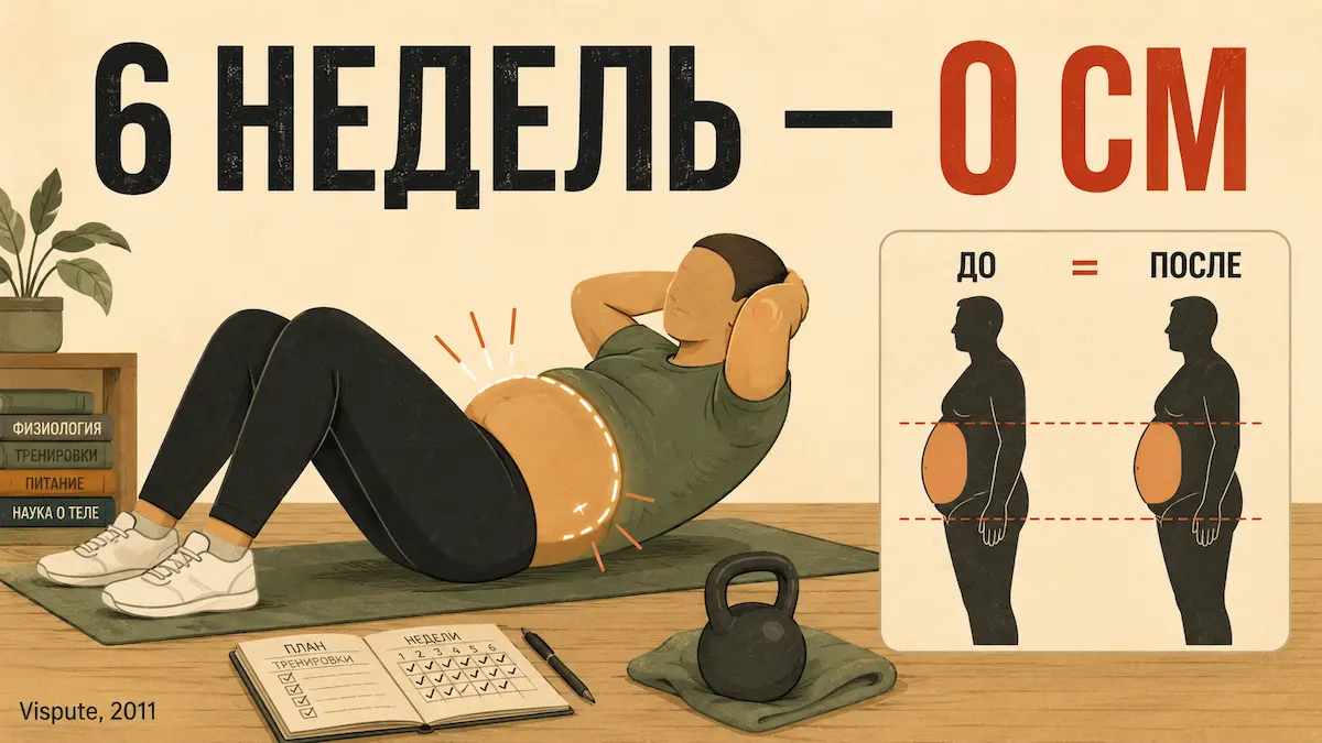 Шесть недель качания пресса не уменьшили жир на животе — исследование Виспуте, 2011. эксперимент: упражнения на пресс не убирают жир с живота
