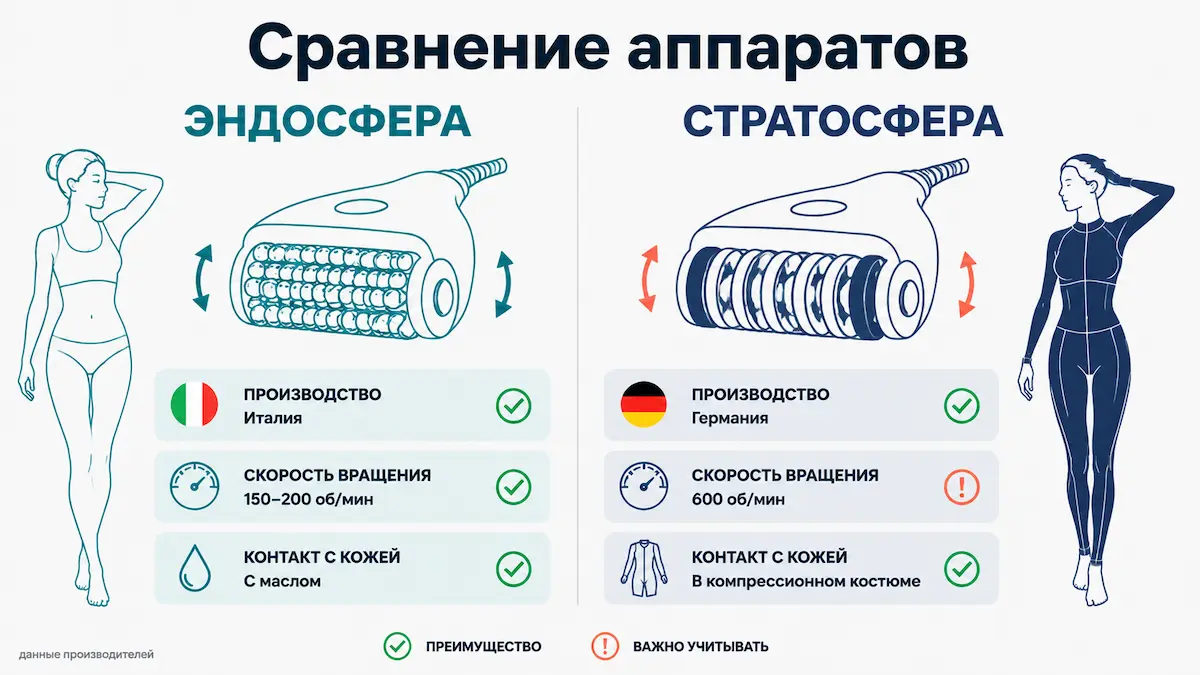 Наглядное сравнение: чем немецкая стратосфера отличается от итальянской эндосферы. стратосфера или эндосфера: сравнение двух аппаратов для массажа тела