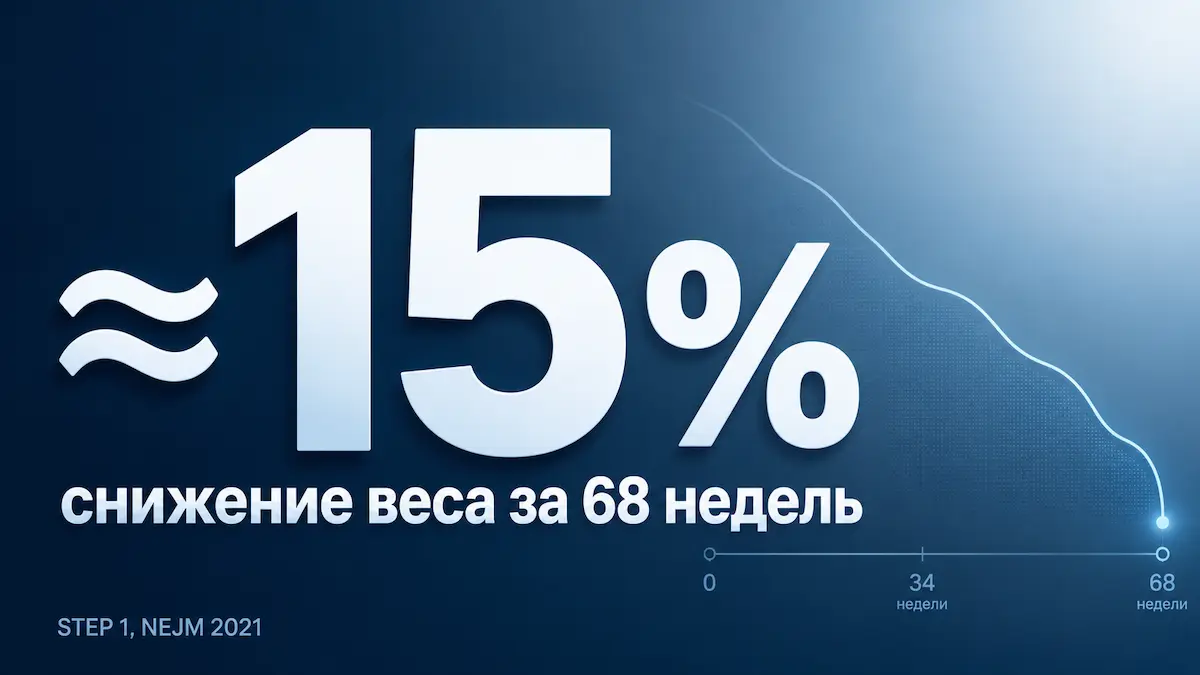 Велгия для похудения: около 15% снижения веса за 68 недель по STEP 1