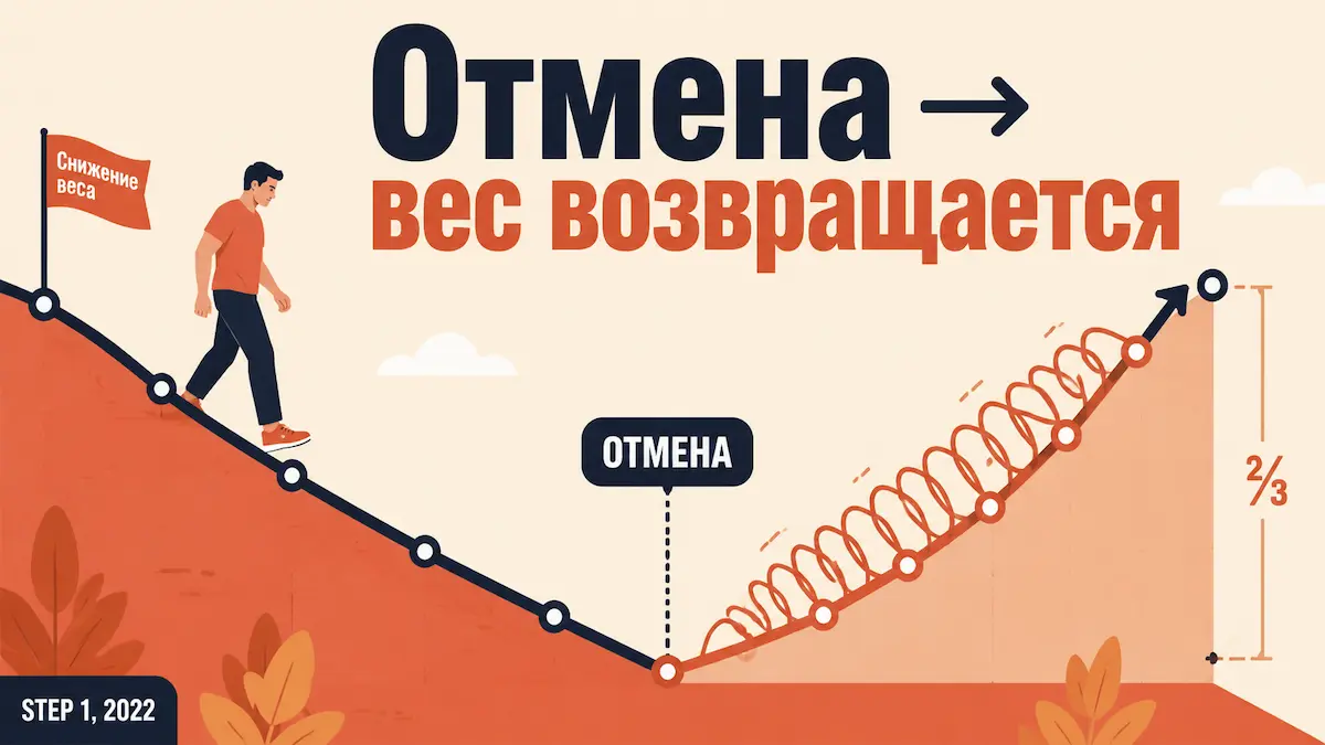 возврат веса после отмены препарата, эффект отдачи