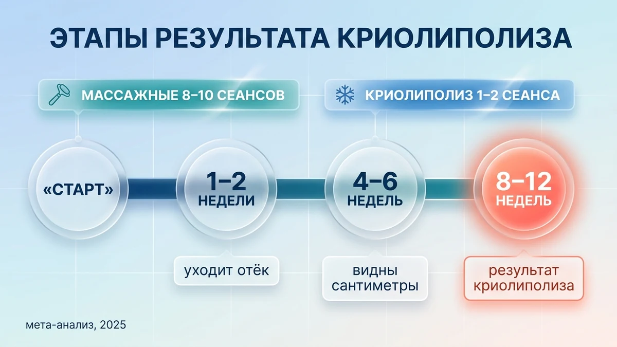 Сроки появления результата у разных методик отличаются в разы — это стоит знать до старта, а не после. Курс аппаратных процедур для тела: сколько сеансов нужно и когда виден результат — таймлайн