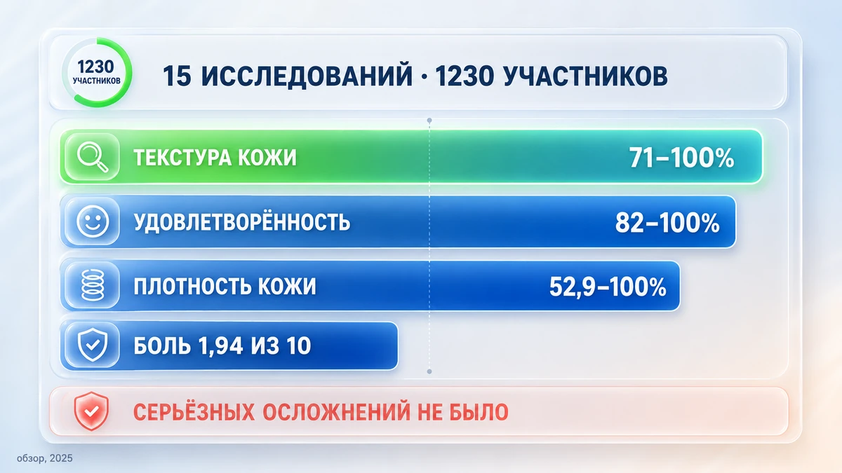 Радиочастотный лифтинг: результаты систематического обзора 2025 года в цифрах