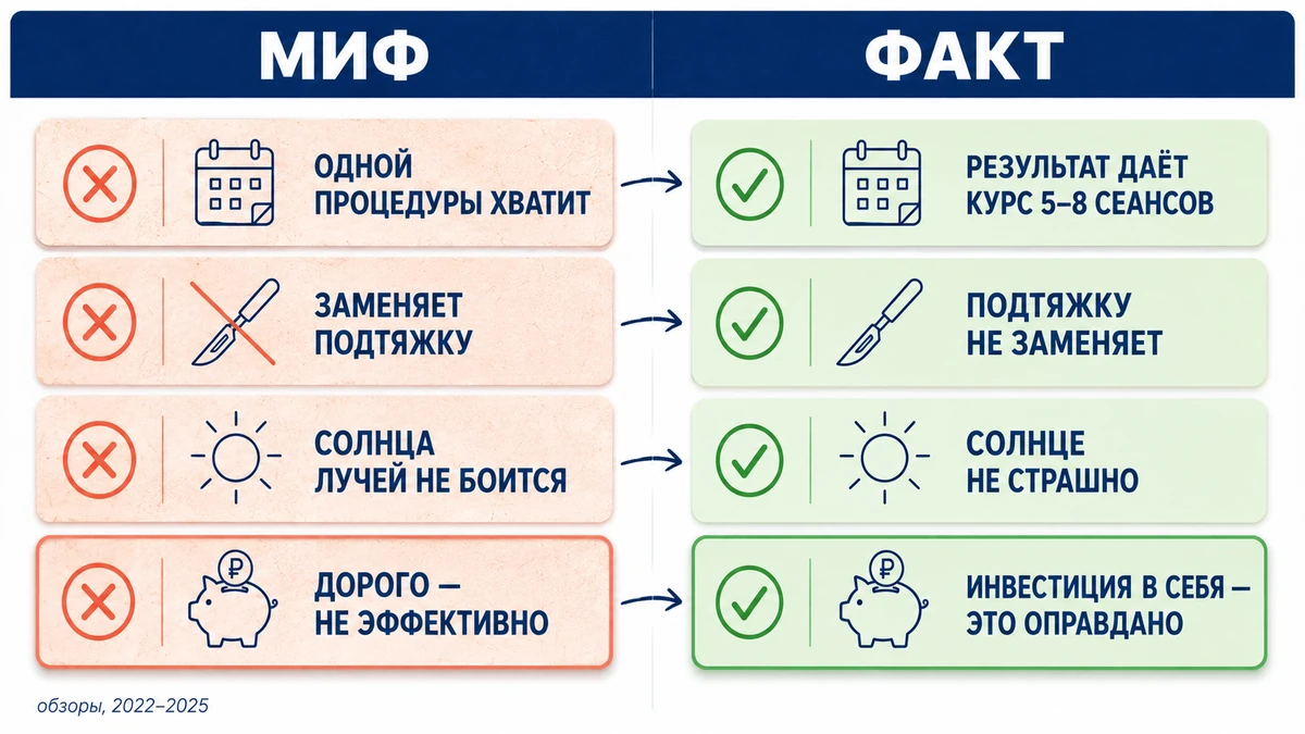 Радиочастотный лифтинг: мифы и факты о процедуре по данным исследований