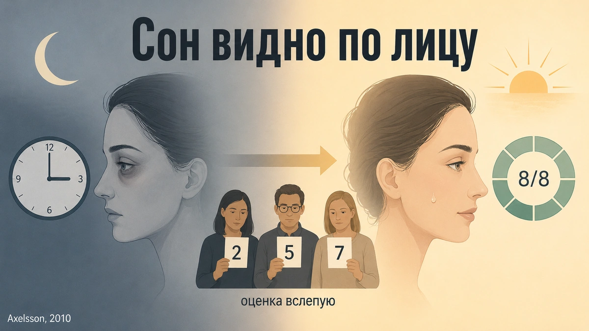 эксперимент BMJ: сон и восприятие свежести лица