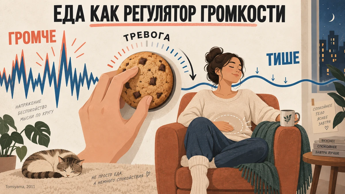 исследование 2011 года: комфортная еда приглушает стрессовую реакцию организма
