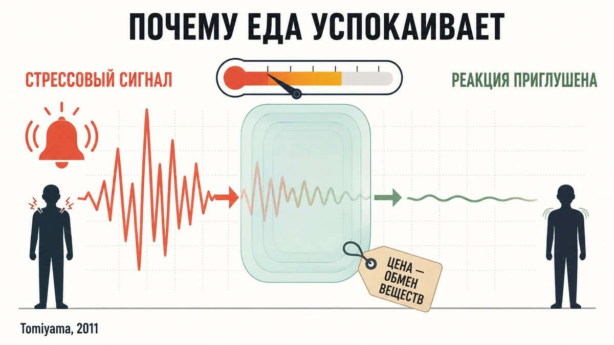 Комфортная еда действительно приглушает стрессовую реакцию — поэтому привычка так прочно закрепляется схема: почему комфортная еда снижает стрессовую реакцию и закрепляет привычку заедать