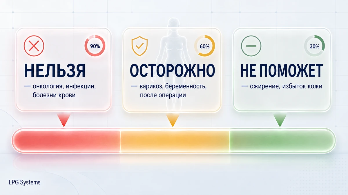 Кому не подходит LPG: минусы LPG-массажа и три категории ограничений к процедуре
