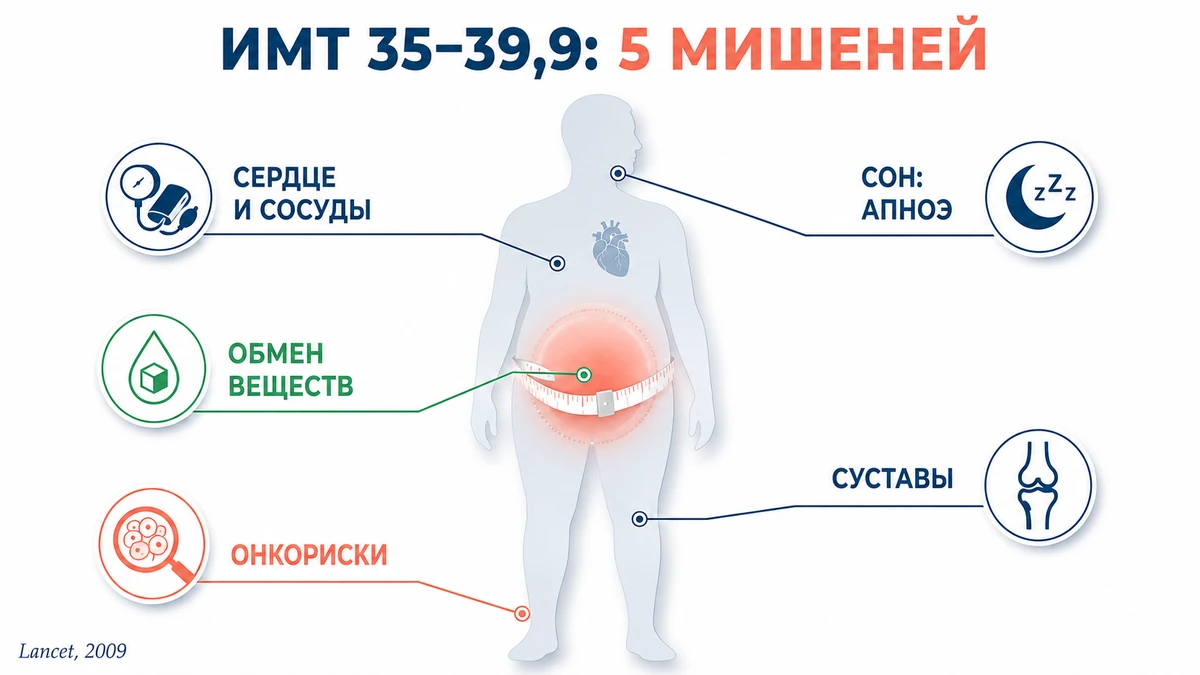 Ожирение 2 степени: осложнения со стороны сердца, сосудов, суставов, дыхания и обмена веществ