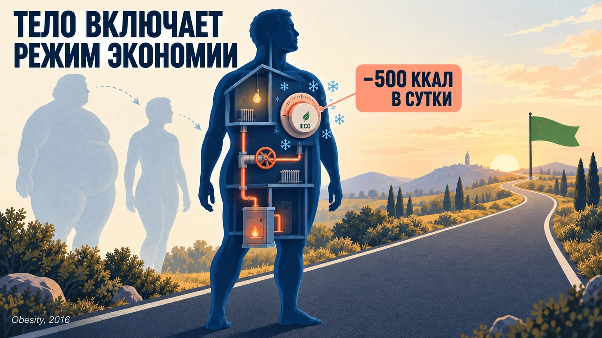 метаболическая адаптация после похудения: почему организм экономит энергию